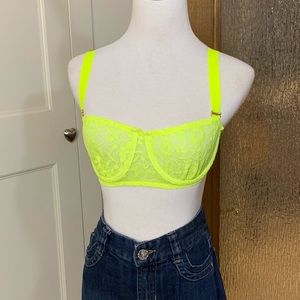 For Love and Lemons Neon Lace Bra CA